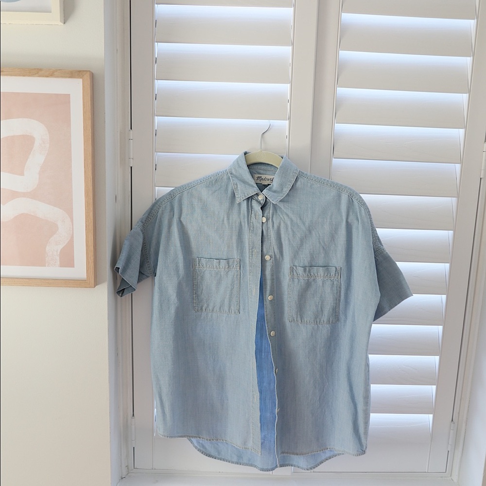 Madewell Short Sleeve Denim Button Up